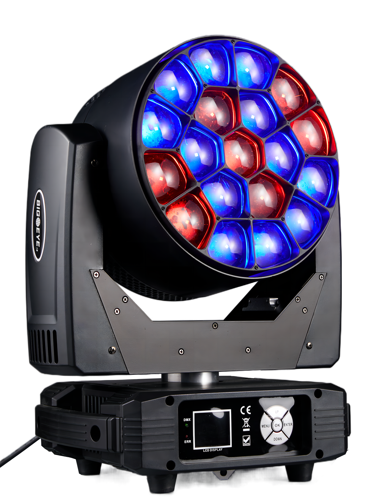 Igracelite 19pcs 15W LED Bee Eye Point Control Moving Head DJ Disco Ktv Bar Party Stage Effect Lights