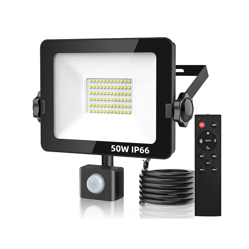 Pir Motion Sensor Flood Lights Outdoor Lamp 100W 9000lm IP66 Led Security Work Floodlight Wall Light 20w 30w 50w