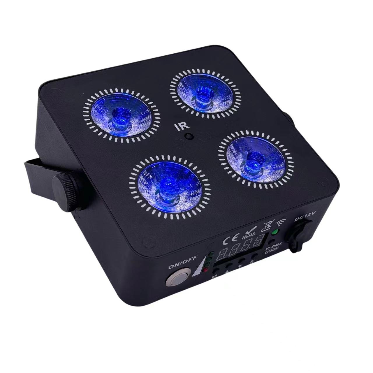 HONGDA 4x18w RGBWA UV Wireless DMX Par Can up Lights Battery Powered LED Uplight for Wedding Party bar Dj