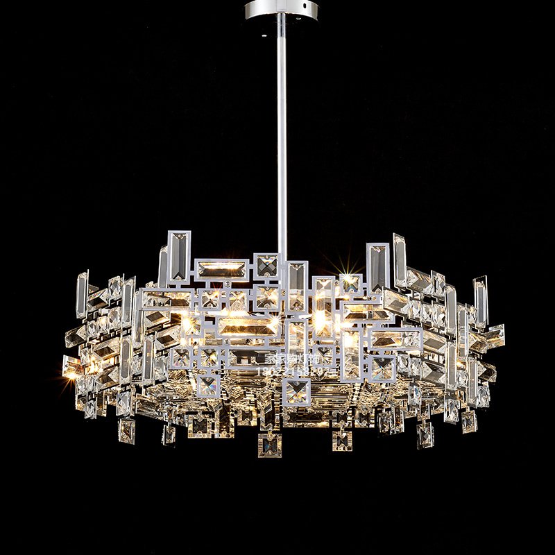 Italian Light Luxury K9 Crystal Chandelier Living Room Light Simple Modern Dining Room Bedroom Chandelier
