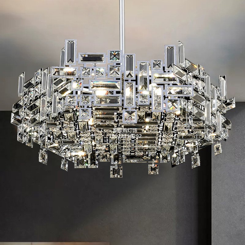 Italian Light Luxury K9 Crystal Chandelier Living Room Light Simple Modern Dining Room Bedroom Chandelier