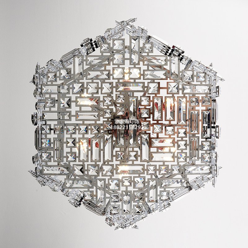 Italian Light Luxury K9 Crystal Chandelier Living Room Light Simple Modern Dining Room Bedroom Chandelier
