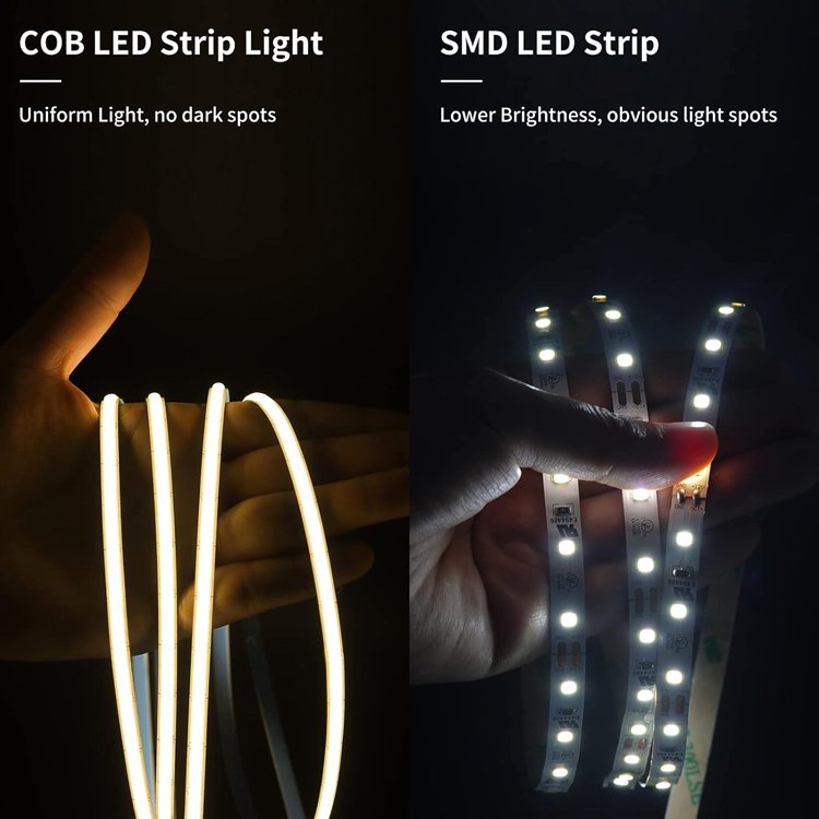 Ultra Fine 3mm Wide Cob Led Strip Flexible 12V24V High Brightness Linear Light Strip Wine Cabinet Cob Light Strip