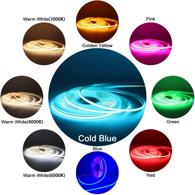 Ultra Fine 3mm Wide Cob Led Strip Flexible 12V24V High Brightness Linear Light Strip Wine Cabinet Cob Light Strip