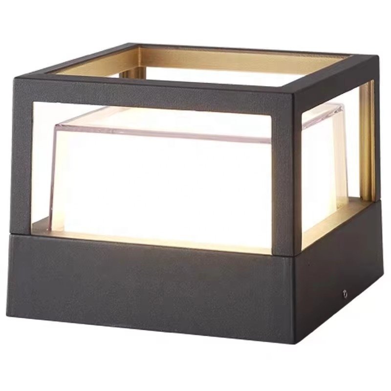 Outdoor Aluminium LED Bollard Light IP65 Waterproof round Shape 110V/220V E27 Base Garden Pillar Light of 5W/7W