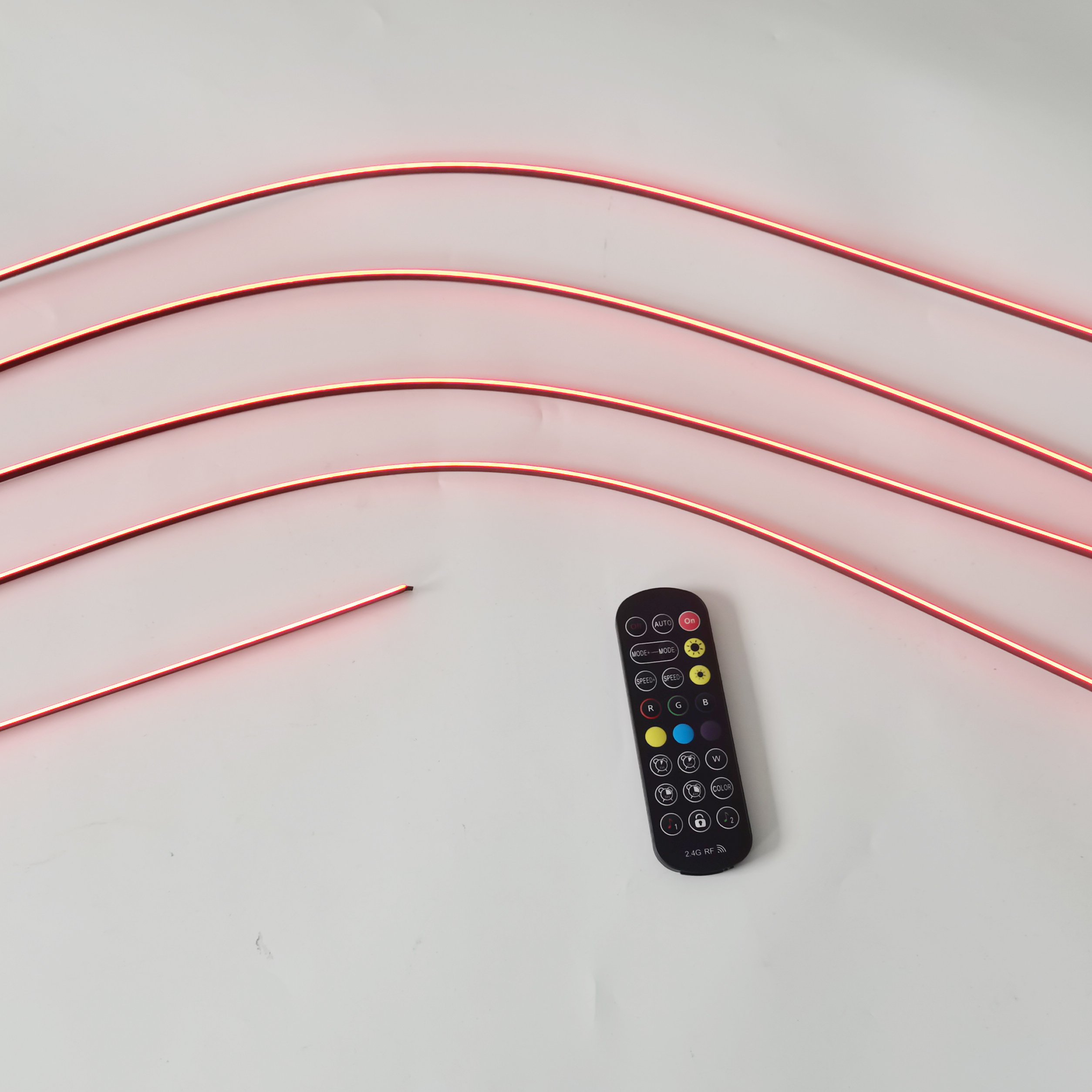 Free Sample 6 In1 Symphony 64color Car Ambient Light Rgb Car Interior Optical Acrylic Strip Symphony Car Ambient Light