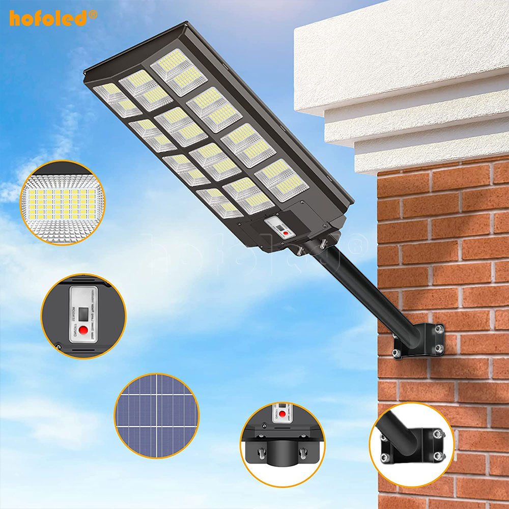 High Quality Outdoor Waterproof IP65 1200w Motion Sensor Dusk to Dawn Sensor Solar Street Lights