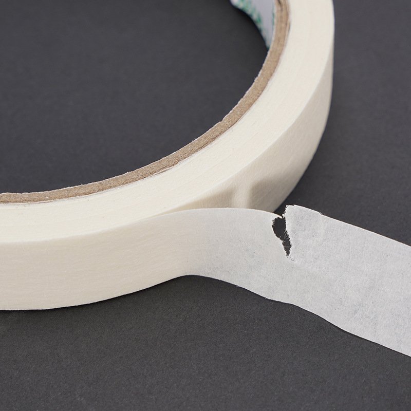 White Black Crepe Paper Tape Easy Tear Rubber Adhesive Single Sided for Handmade DIY Masking Art & Writable Crepe Paper Tape