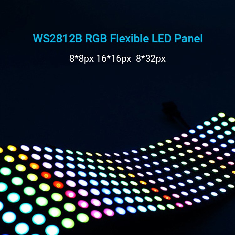 Flexible Pixel RGB LED Matrix WS2812B Programmable Panel Light