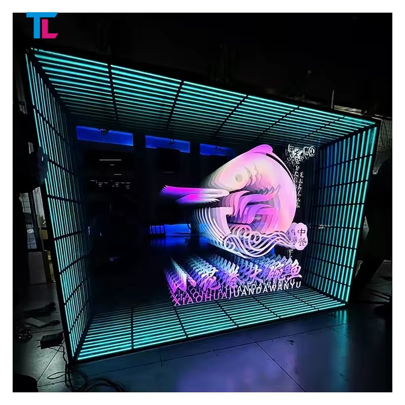 Custom Neon Sign Multicolor Acrylic Thousand Layer Abyss Mirror Led Neon Light Sign for Advertising