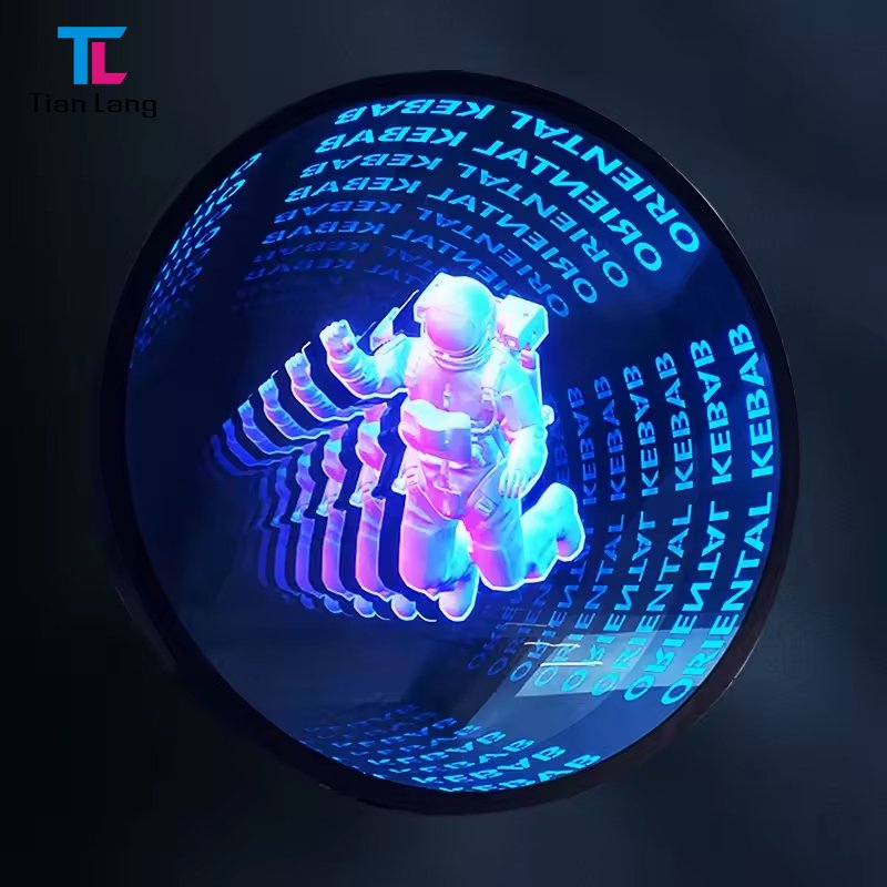 Custom Neon Sign Multicolor Acrylic Thousand Layer Abyss Mirror Led Neon Light Sign for Advertising