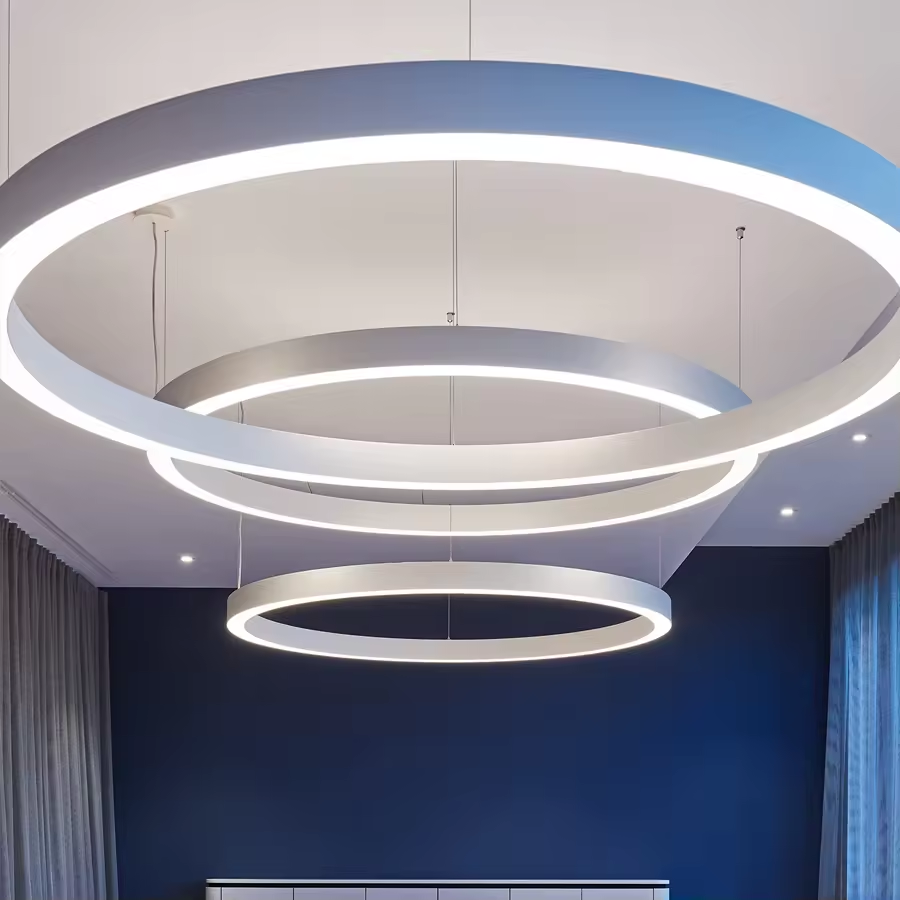ECOJAS 5years Warranty Aluminum Housing Circle Shape Pendant Lighting Fixture Ce Approved