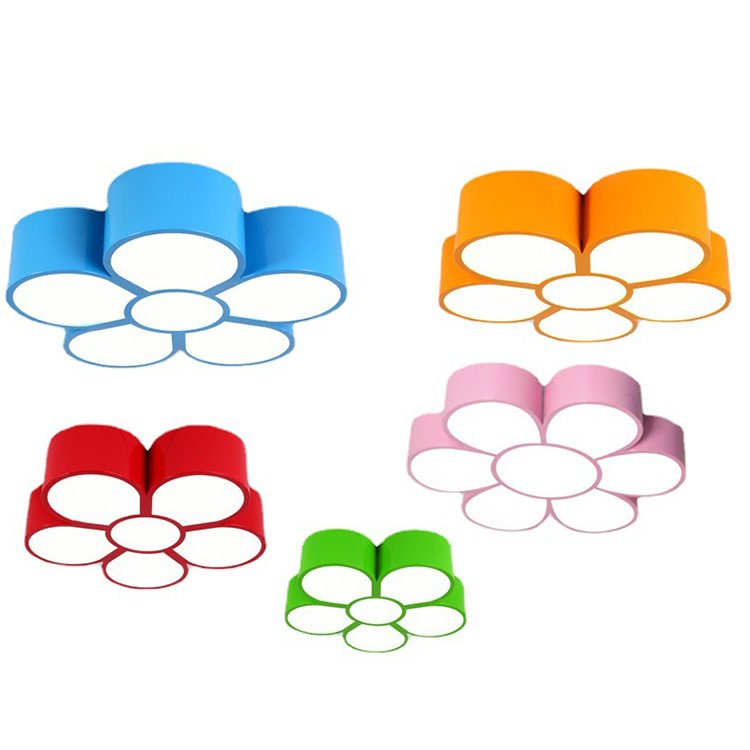 Cartoon Bedroom Ceiling Lights LED Colorful Flowers White Light Early Education Center Kindergarten Decorative Chandeliers