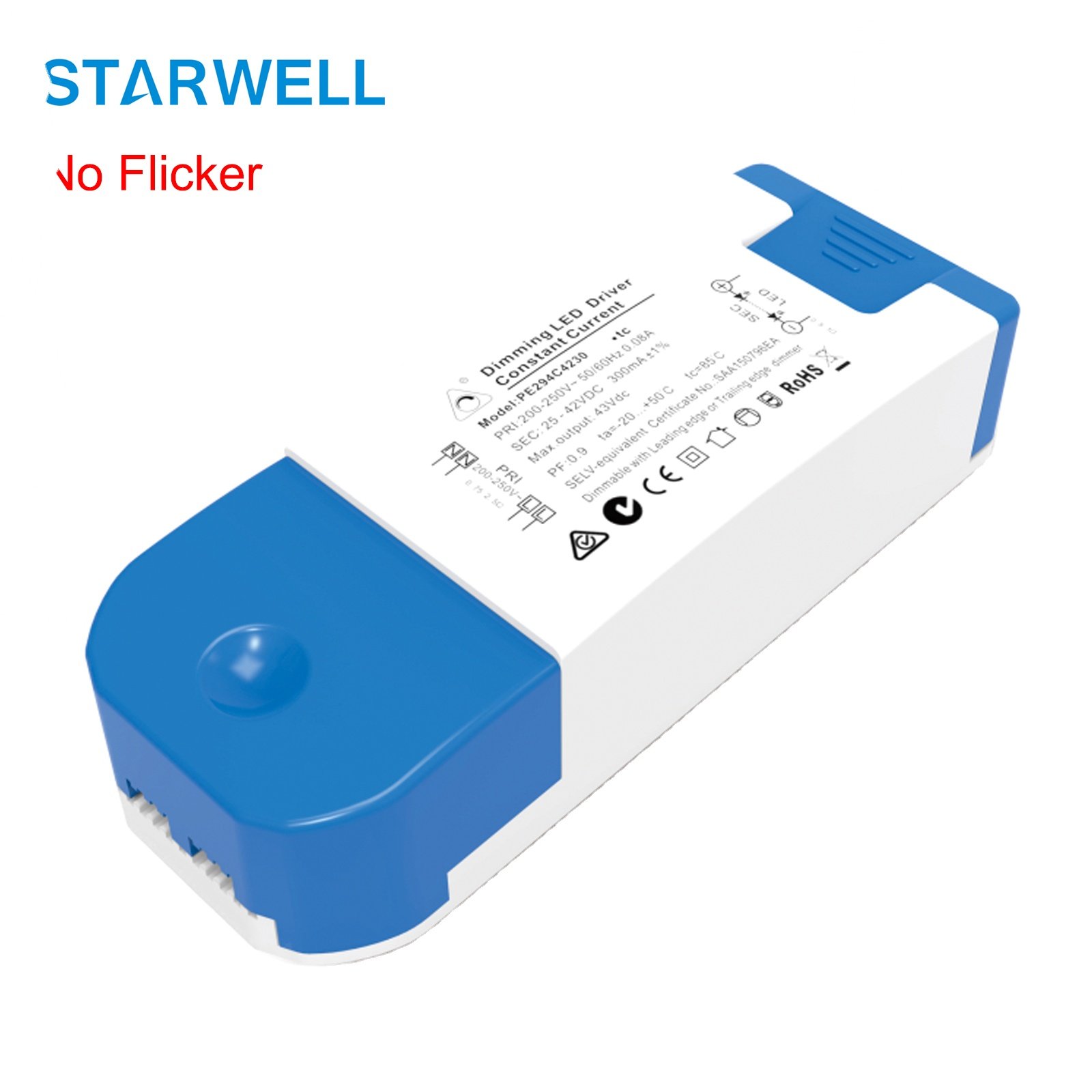 AIDIMMING PE294R 25-42V 300mA Trialing Edge Leading Edge 15w-18w Triac Dimmable Led Driver Dimming Led Power Adapter