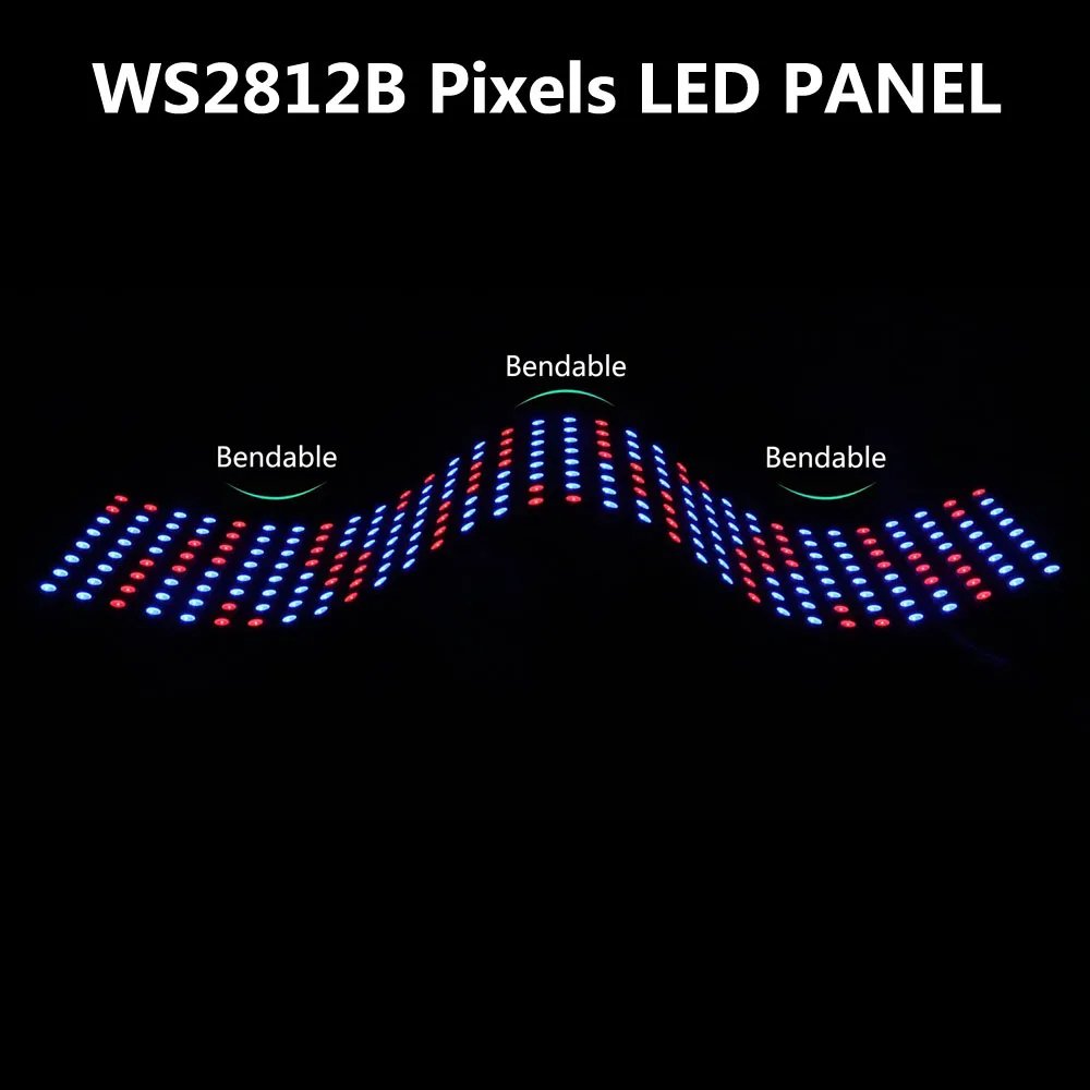 DC5V 8x32 16x16 8x8 WS2812B RGB LED Matrix Board for Creative Lighting Effects Custom Animations Advertising Display