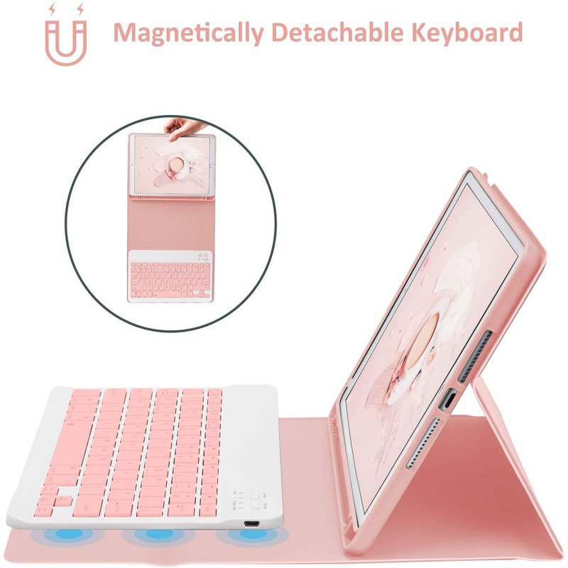 Factory Wholesale Portable Pu Leather Stand Holder BT Wireless Keyboard Case for xiaomi Pad 5 5pro 11 Inch