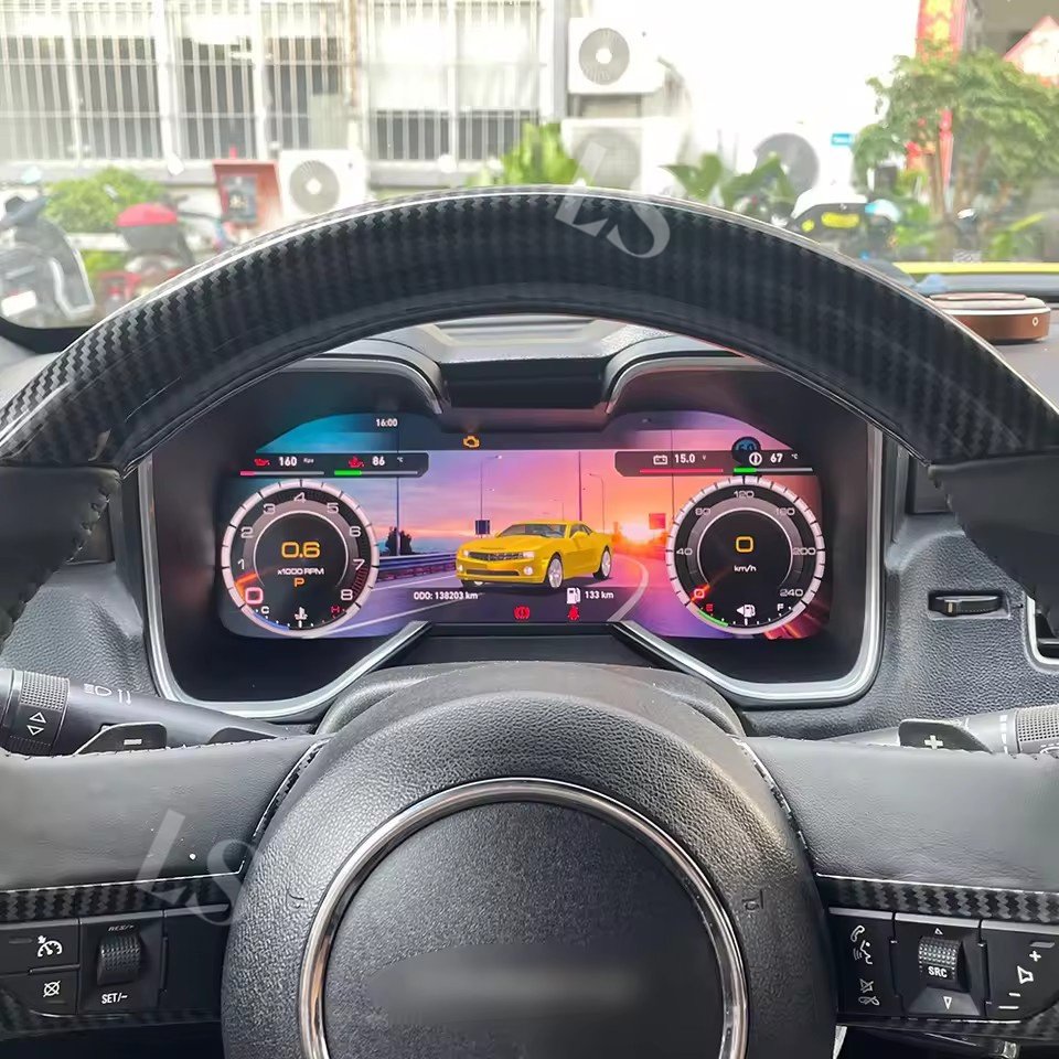Digital Dashboard Linux LCD Speed Meter for Chevrolet Camaro Bumblebee 2011-2015 A4 Virtual Instrument Cluster Cockpit CarPlay