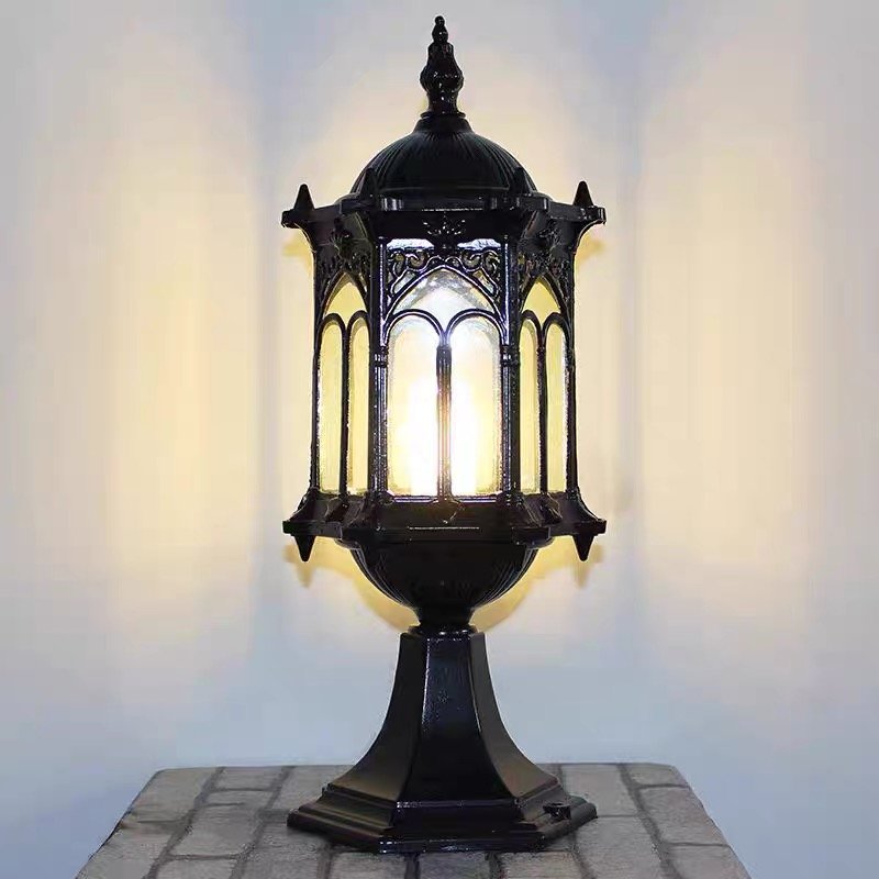 Outdoor Aluminum Pillar Lights Waterproof Post Solar Powered Led Gate Light 110V 220V Luminous White Acrylic Body Lamp Item Warm