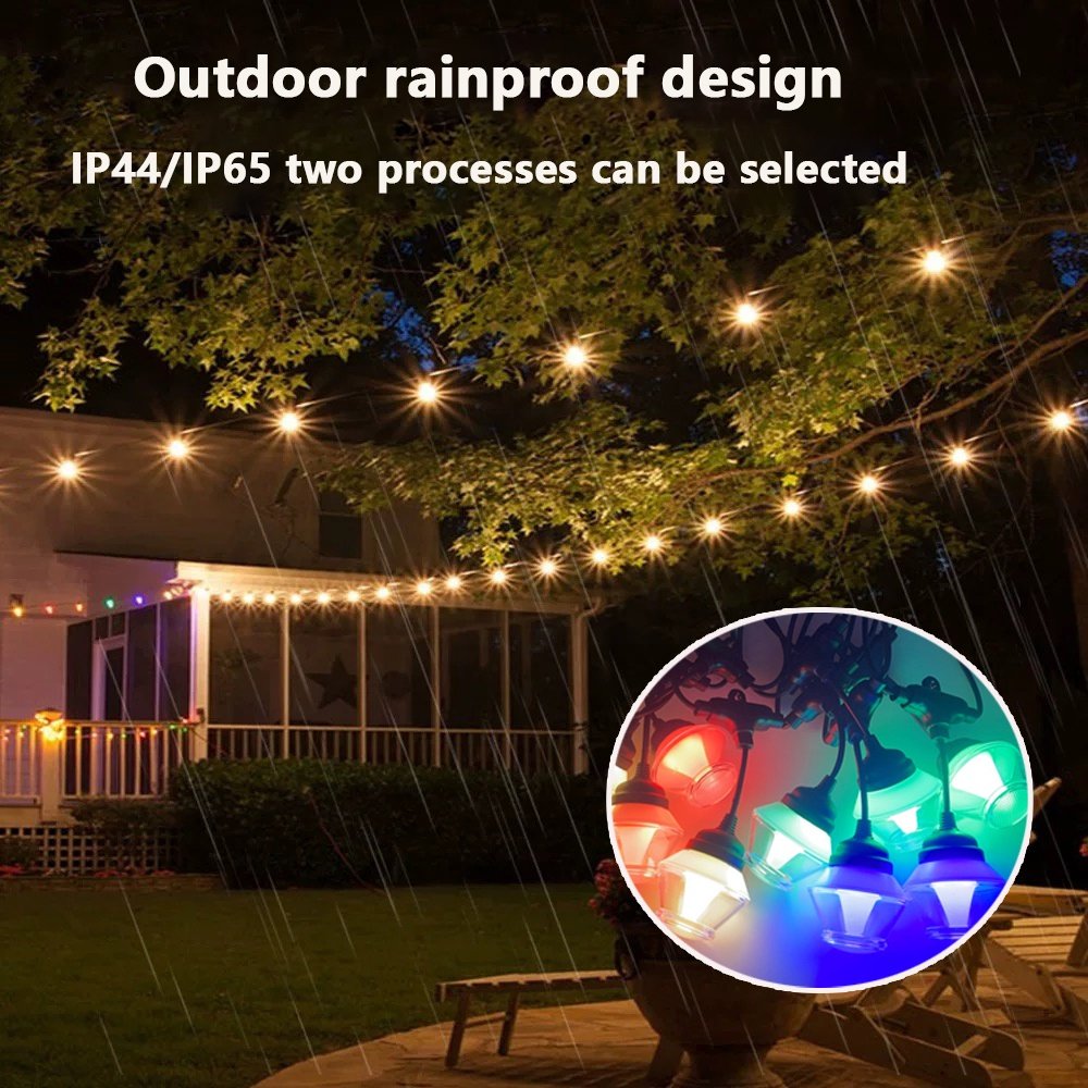 Holiday Garden Decoration Camping Light String Vintage Patio Fairy Outdoor Led String Lights for Party Holiday Decor