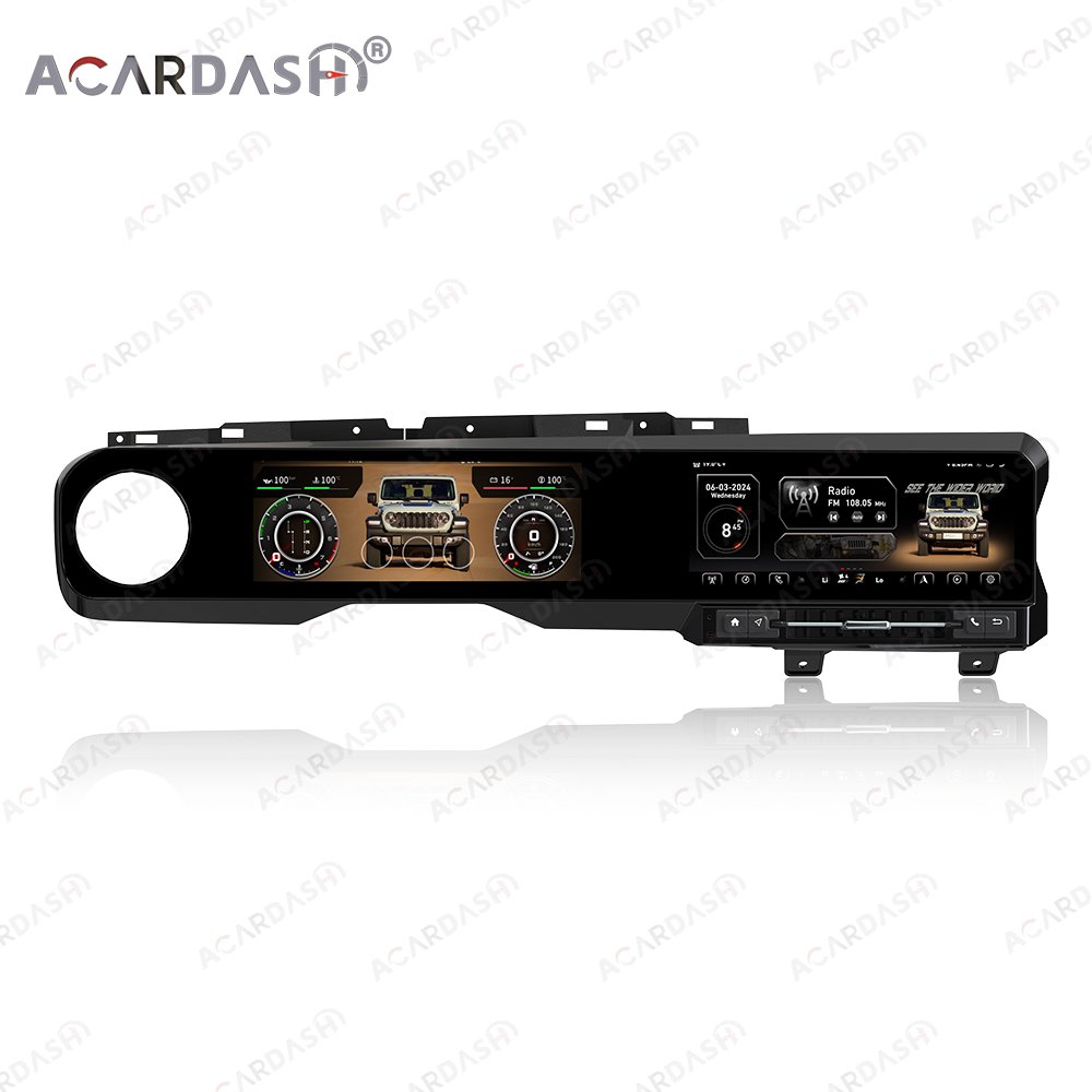 12.3'' ACARDASH Android Car Radio and Digital Dashboard for Jeep Wrangler J-MAX JL 2018-2022 Cluster Instrument Speed Meter