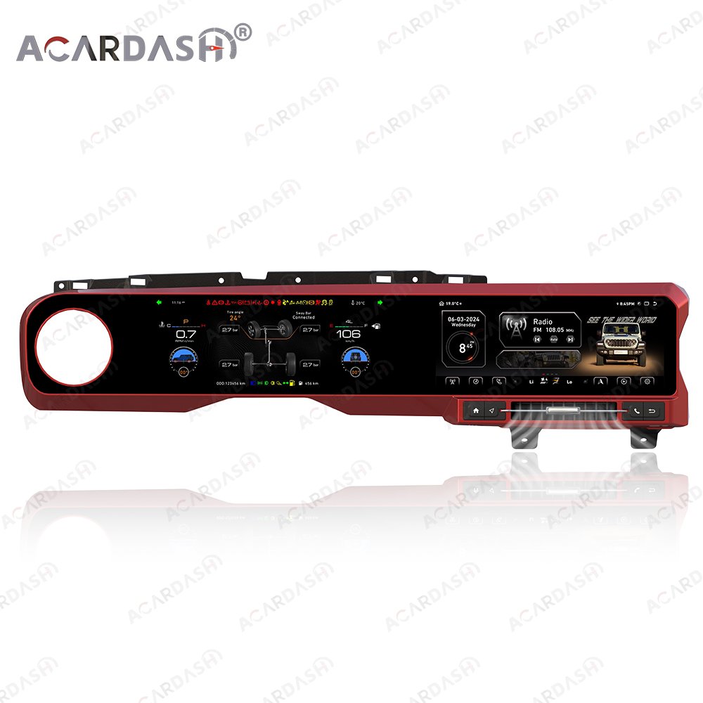 12.3'' ACARDASH Android Car Radio and Digital Dashboard for Jeep Wrangler J-MAX JL 2018-2022 Cluster Instrument Speed Meter