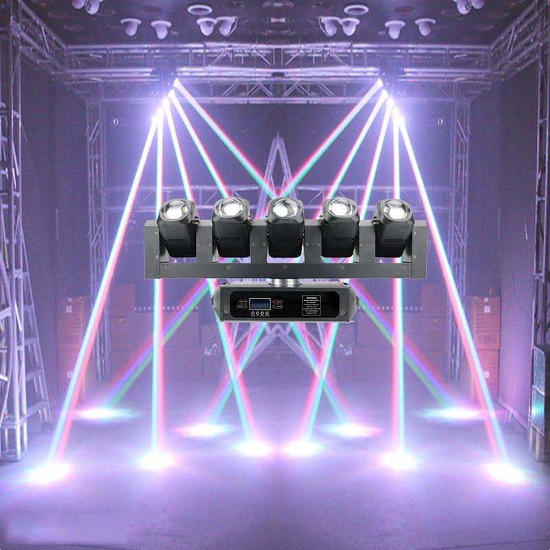 5x40W 4in1 RGBW LED Beam Moving Head Stage Lighting Equipment DMX Projector DJ LED Lights for Wedding Party Night Club