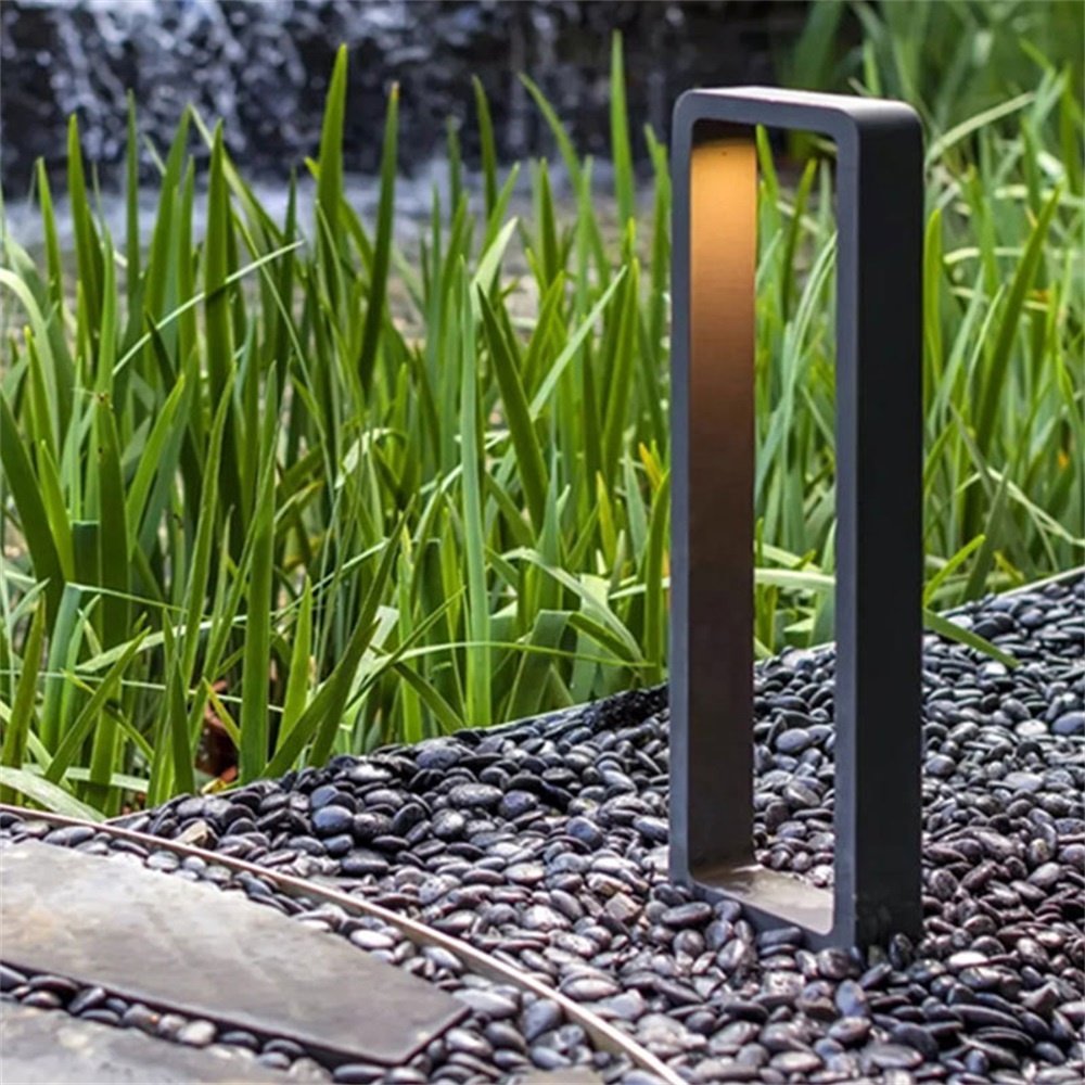 Nordic Outdoor Waterproof Aluminum Modern Rectangular Design 30cm 60cm Garden Lights for Lawn Patio Yard Walkway LED Lawn Lamp