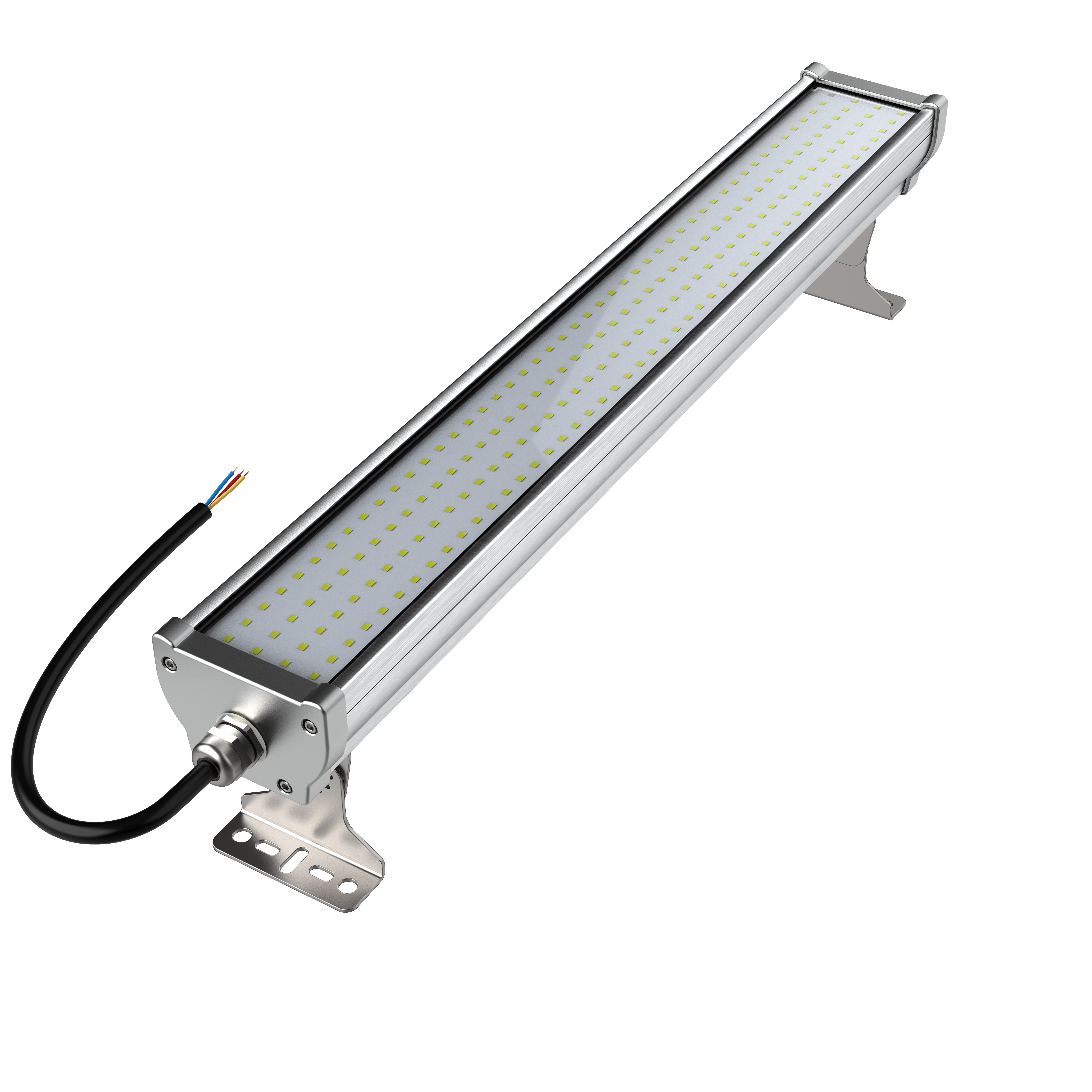 Led Industrial Lighting Tri-Proof Light 80W LED Explosion-Proof Linear Lights Aluminum Housing Tempered Glass Cover Tunnel