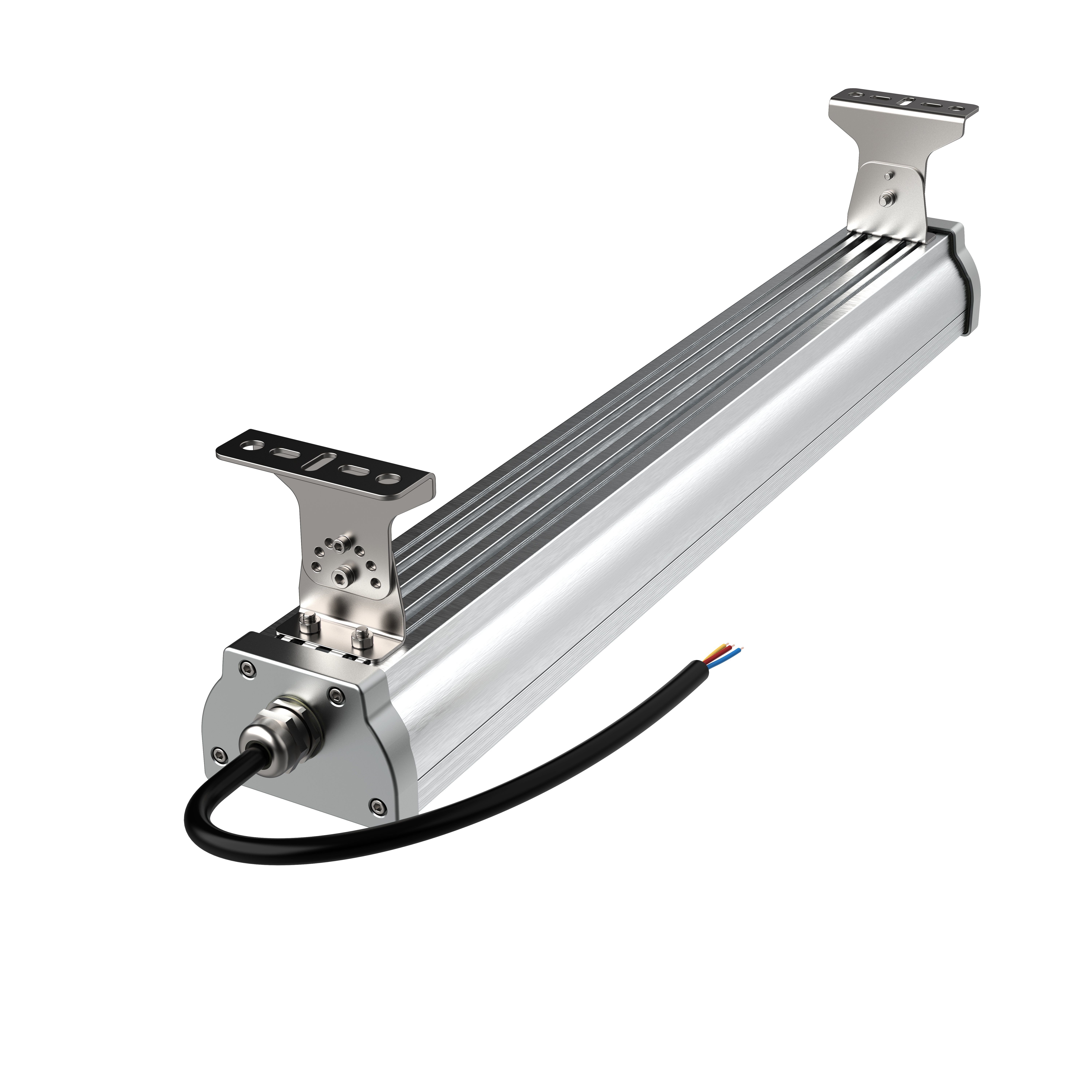 Led Industrial Lighting Tri-Proof Light 80W LED Explosion-Proof Linear Lights Aluminum Housing Tempered Glass Cover Tunnel