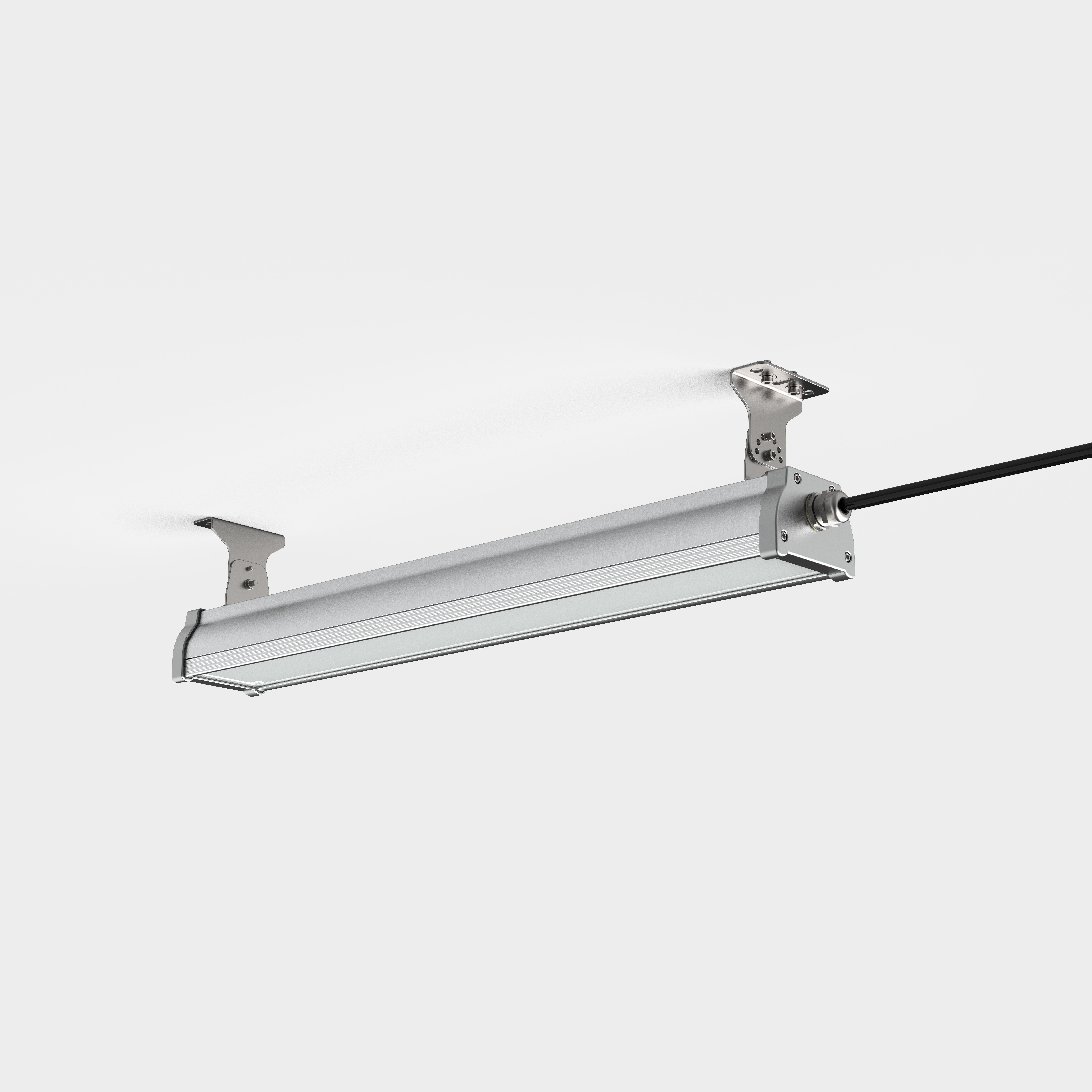 Led Industrial Lighting Tri-Proof Light 80W LED Explosion-Proof Linear Lights Aluminum Housing Tempered Glass Cover Tunnel