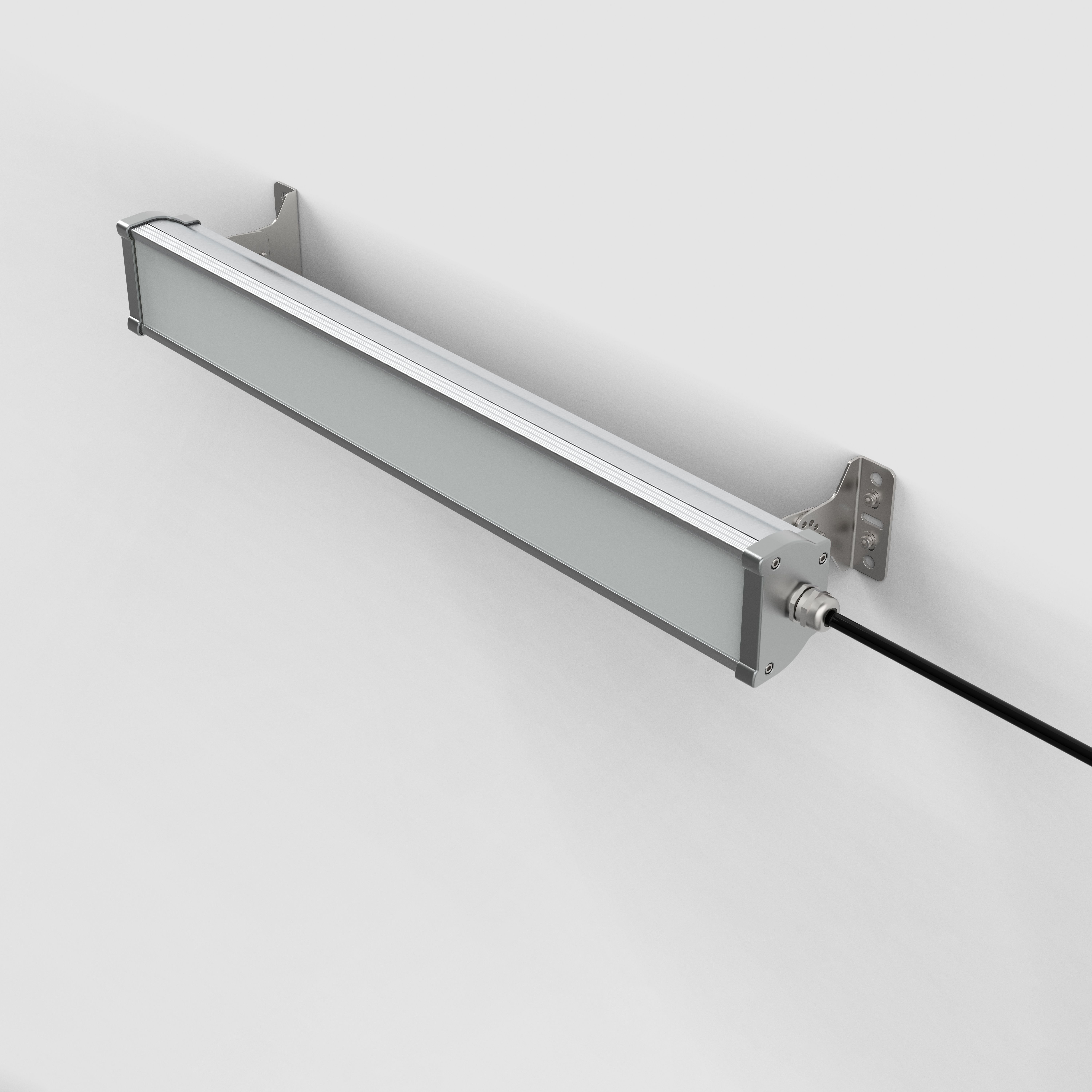 Led Industrial Lighting Tri-Proof Light 80W LED Explosion-Proof Linear Lights Aluminum Housing Tempered Glass Cover Tunnel