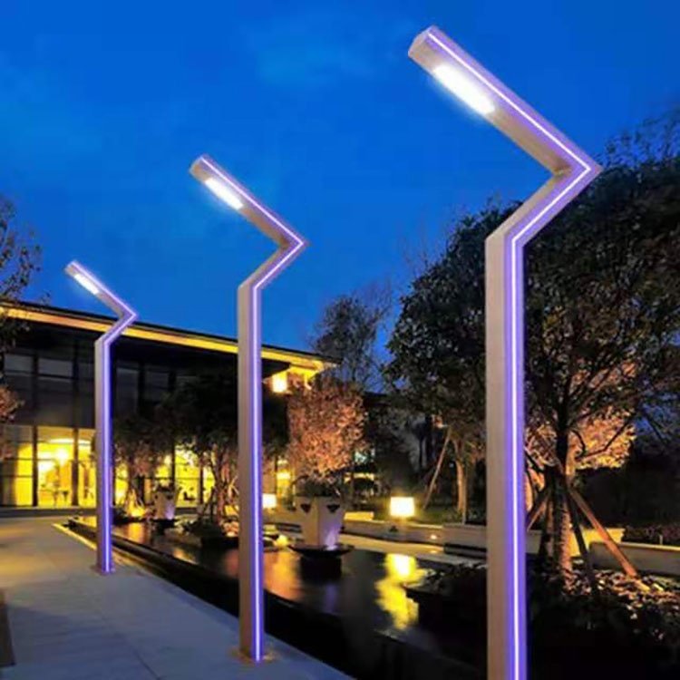 Led Pole Light Aluminum Profile Integrated Solar Street Light Villa Square Garden Pole Light Electric IP65 80 Cm Garden Lamp 22
