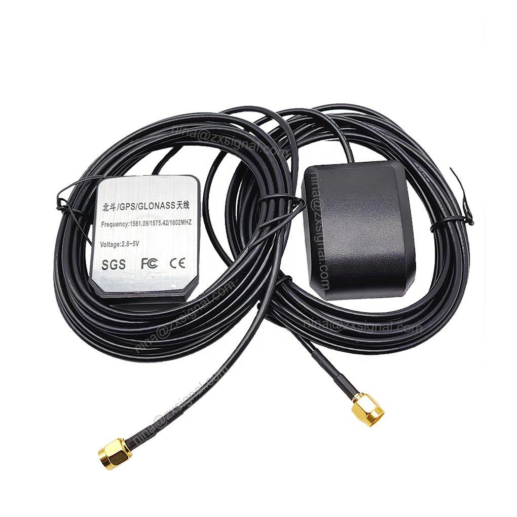 28 dbi 30 dbi 1575.42MHz 5 Meters SMA Blue Fakra MCX MMCX Auto GPS Glonass Beidou Receiver External Antenna
