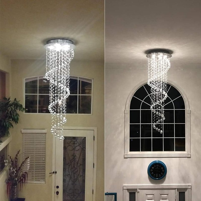 Floating Castle Raindrop Crystal Chandelier for Entryway