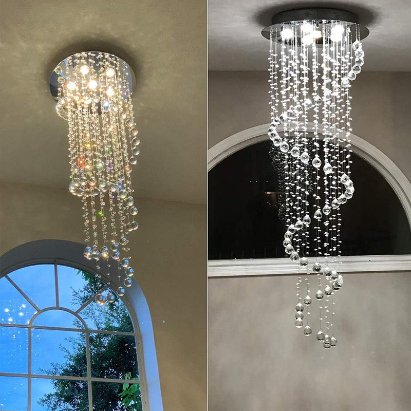 Floating Castle Raindrop Crystal Chandelier for Entryway