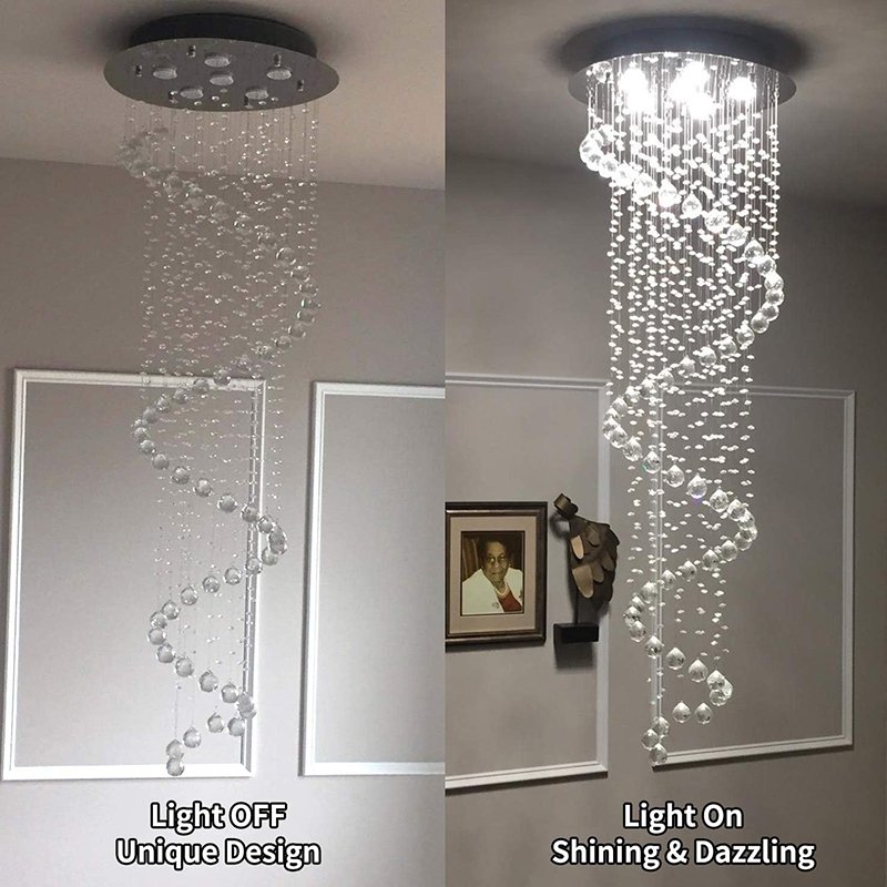 Floating Castle Raindrop Crystal Chandelier for Entryway