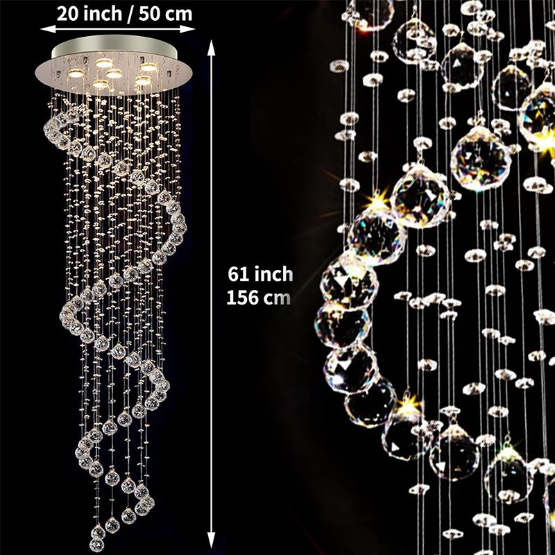Floating Castle Raindrop Crystal Chandelier for Entryway