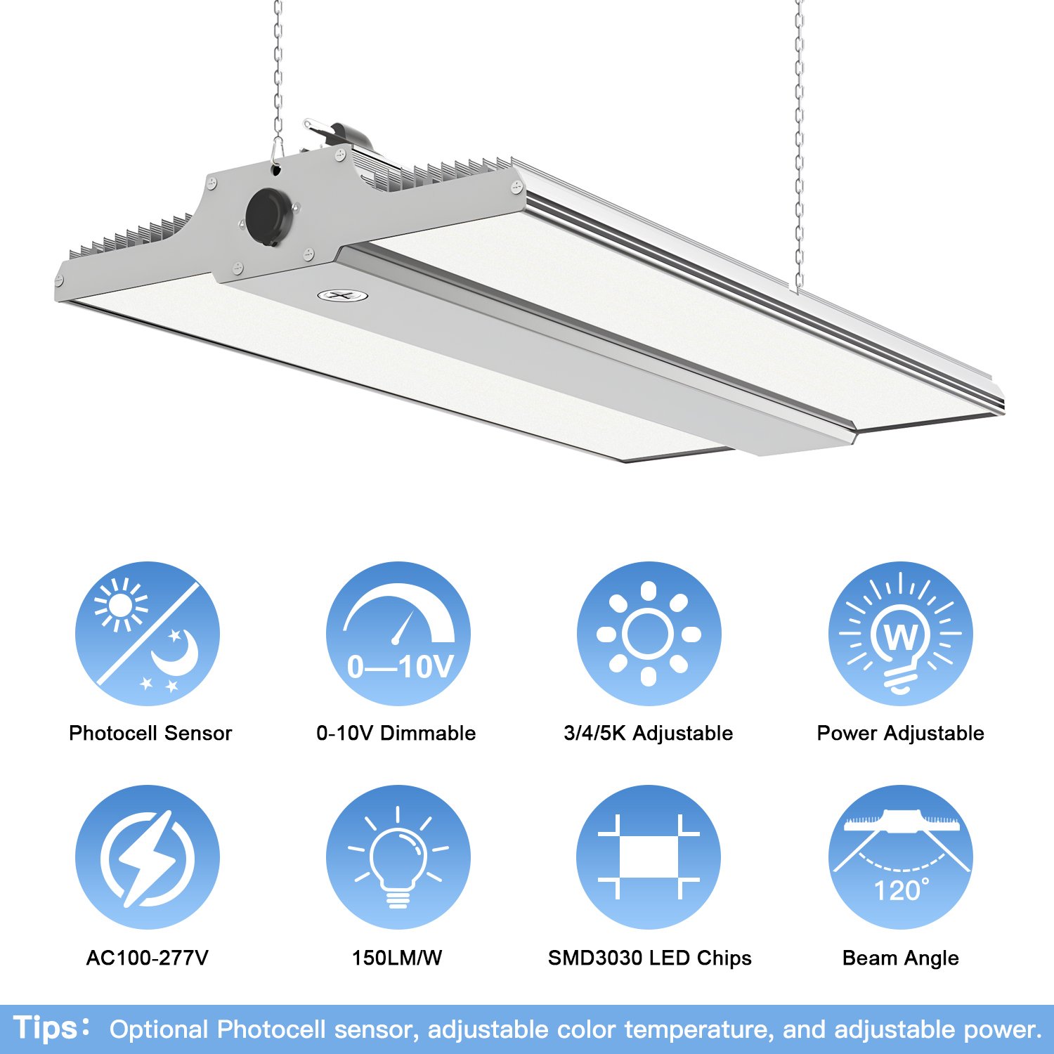 Led Linear High Bay Light up to 135lm/w 160w 300w 400w Low Ugr Anti Glare Lens 120-277v 347v 480v Shenzhen Factory Wholesale