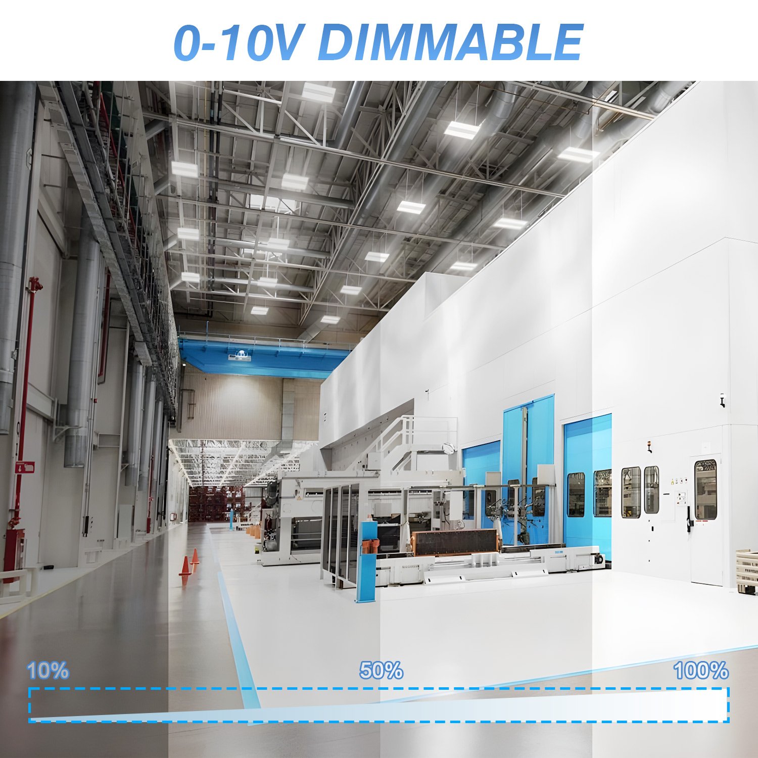 Led Linear High Bay Light up to 135lm/w 160w 300w 400w Low Ugr Anti Glare Lens 120-277v 347v 480v Shenzhen Factory Wholesale