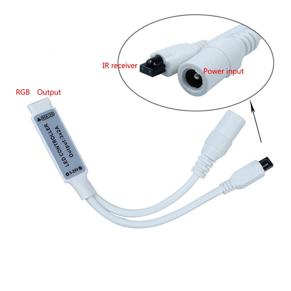 IR RGB LED Controller for SMD5050 2835 RGB Strip RGB Receiver Controller DC12V DC24V Controller
