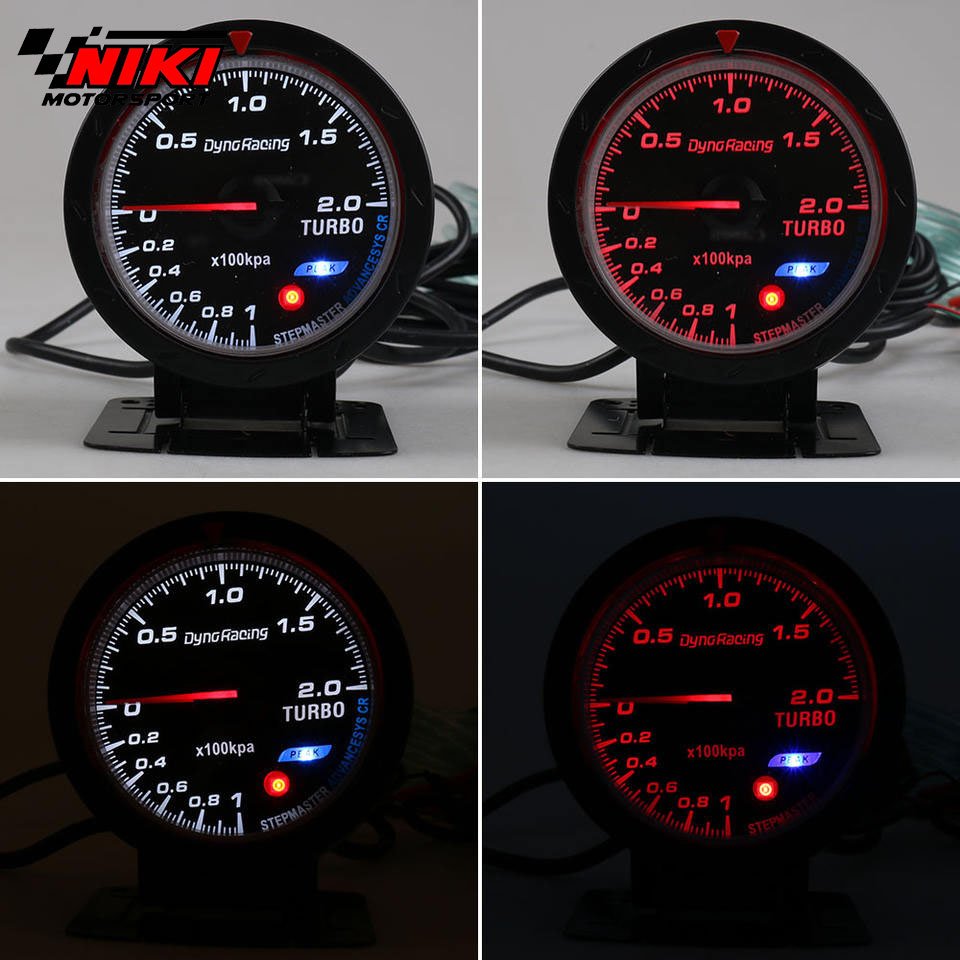 NikiMotor 60MM Car Meter Turbo Boost Pressure Gauge with Sensor Auto Gauges