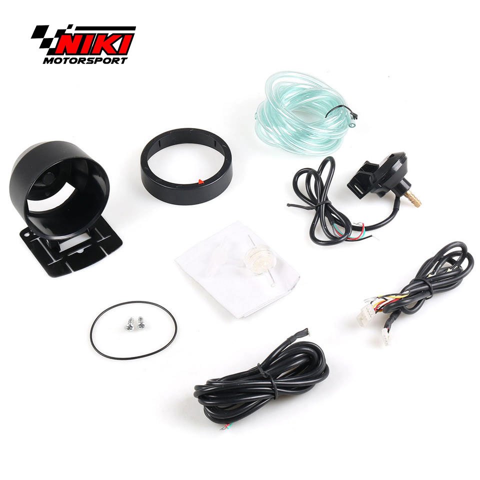 NikiMotor 60MM Car Meter Turbo Boost Pressure Gauge with Sensor Auto Gauges