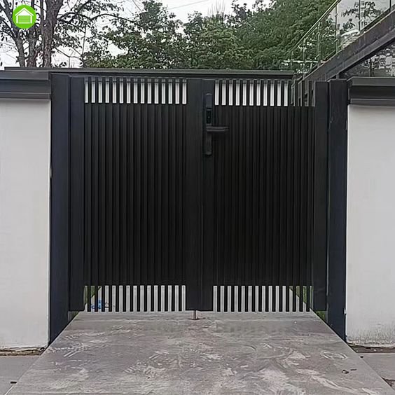 Popular Modern Design Remotely Open Gate Aluminium Gates for Villa and Garden Auto Automatic Swing Gate