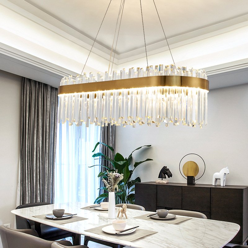 Modern Style Vintage Cheap Nordic Modern K9 Crystal Chandelier Living Room Nordic Gold Luxury Pendant Light