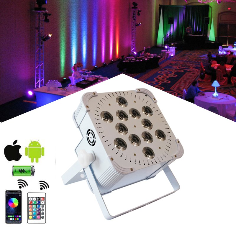 4Pcs X 1 Carton 12X18W Wireless Uplight Battery Mini Meter Bar Retro Profile Disco Led Par Light for Stage Decoration