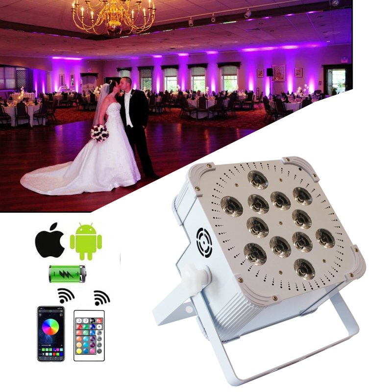 4Pcs X 1 Carton 12X18W Wireless Uplight Battery Mini Meter Bar Retro Profile Disco Led Par Light for Stage Decoration