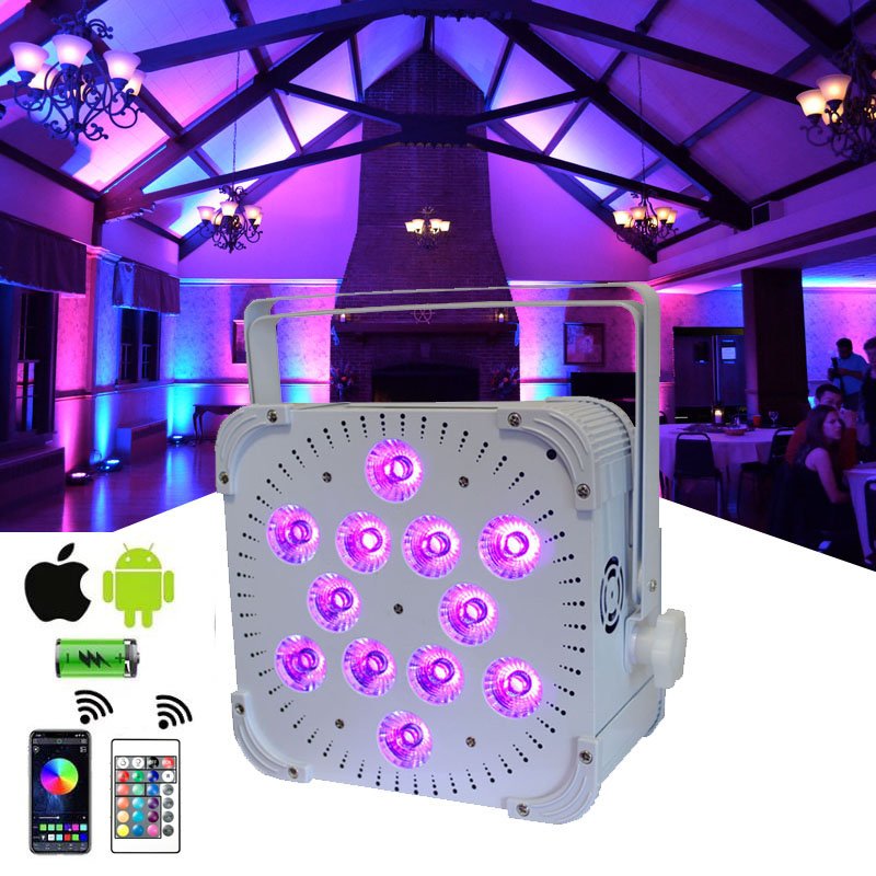 4Pcs X 1 Carton 12X18W Wireless Uplight Battery Mini Meter Bar Retro Profile Disco Led Par Light for Stage Decoration