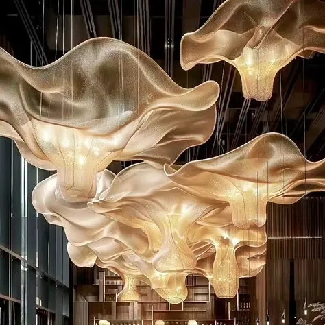ECOJAS Professional Custom Luxury Modern Hotel Lobby Decoration Light Big Chandelier