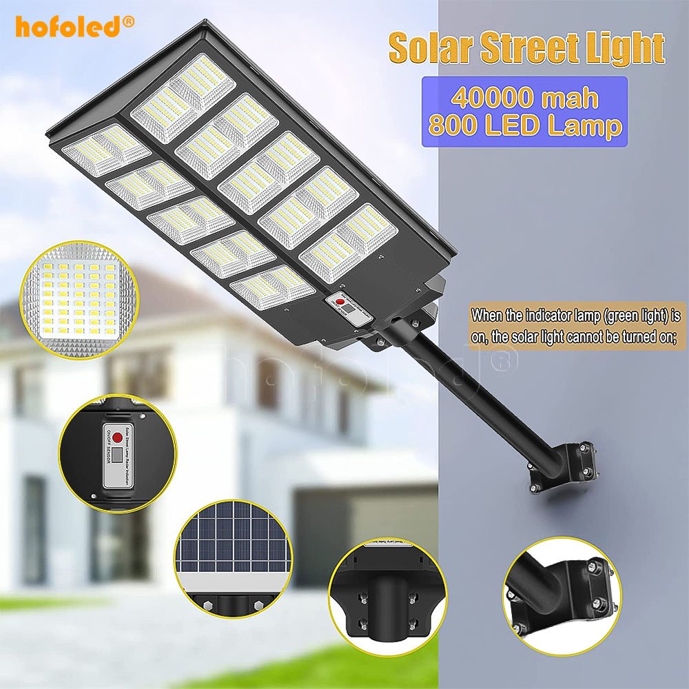 Hofoled All in One Integrated 2000W IP65 Long Lighting Time Solar Lights Solar Panel Lamp Waterproof Outdoor Street Light