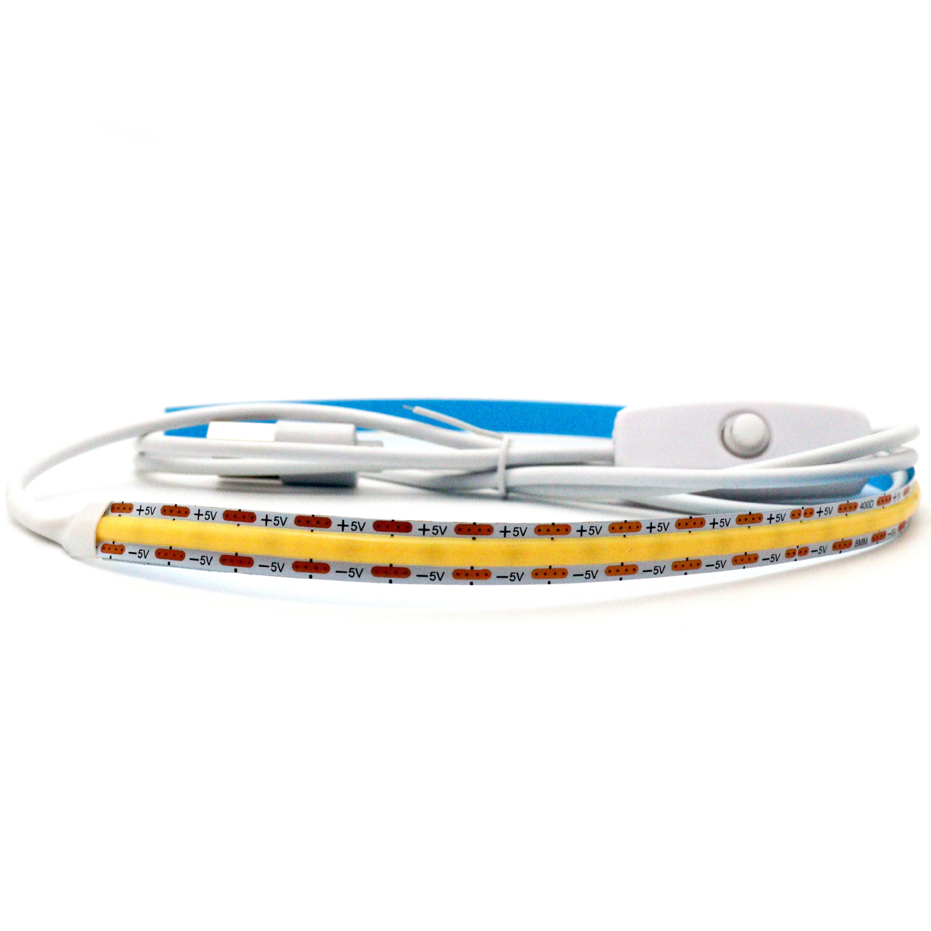 COB LED Strip 5V USB Power With ON/OFF Switch USB Flexible Tape Lights for Bedroom Home Decor Lamp Lighting